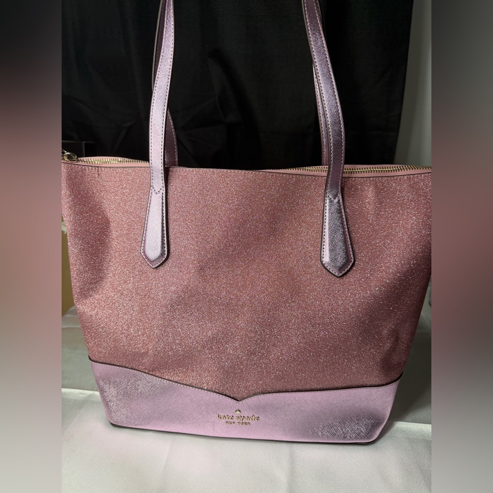 Kate Spade pink glitter tote bag